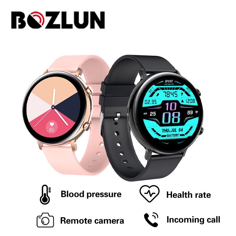 BOZLUN Đồng hồ thông minh dành cho nữ Theo dõi sức khỏe Đồng hồ thể dục thể thao Hình nền có thể tùy chỉnh