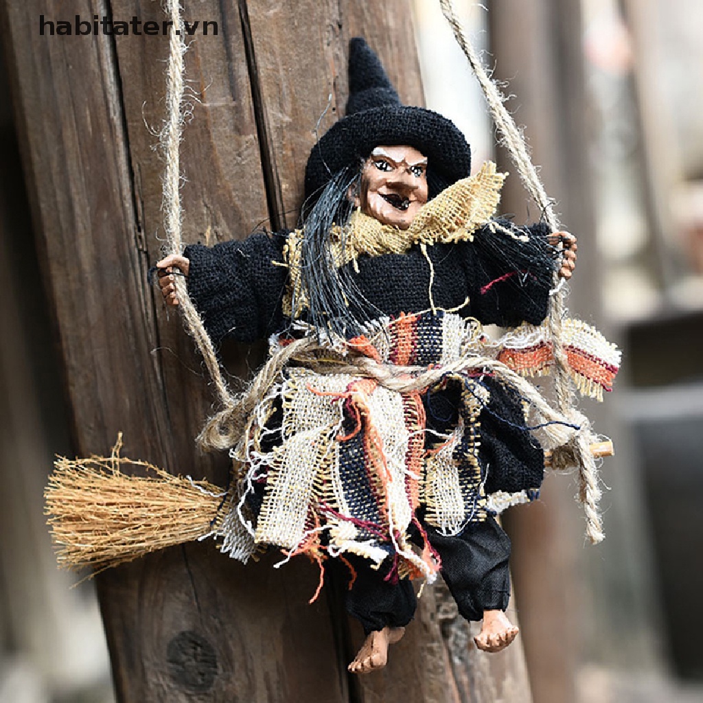 Mô Hình Búp Bê Phù Thủy Bay Trang Trí Halloween
