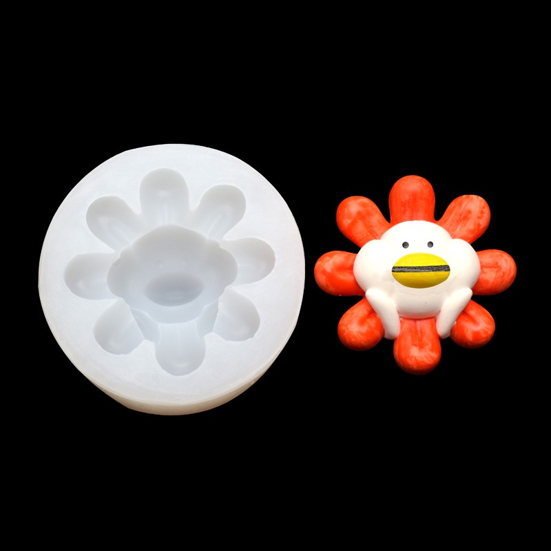 Khuôn Silicon Làm Nước Hoa Hình Bông Hoa Hoạt Hình Trang Trí Xe Hơi