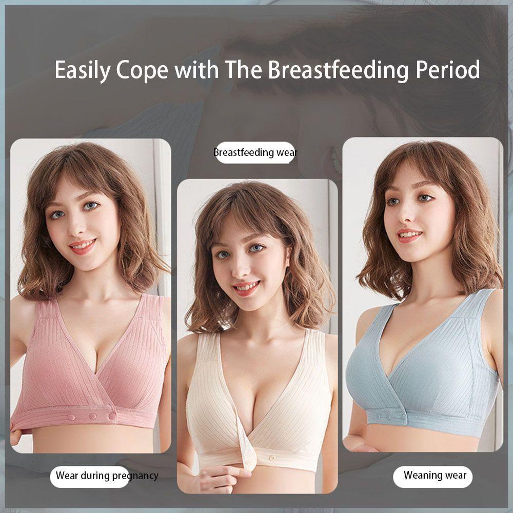 Lay Áo Ngực Cotton Không Gọng Dễ Dàng Cho Bé Bú Sữa