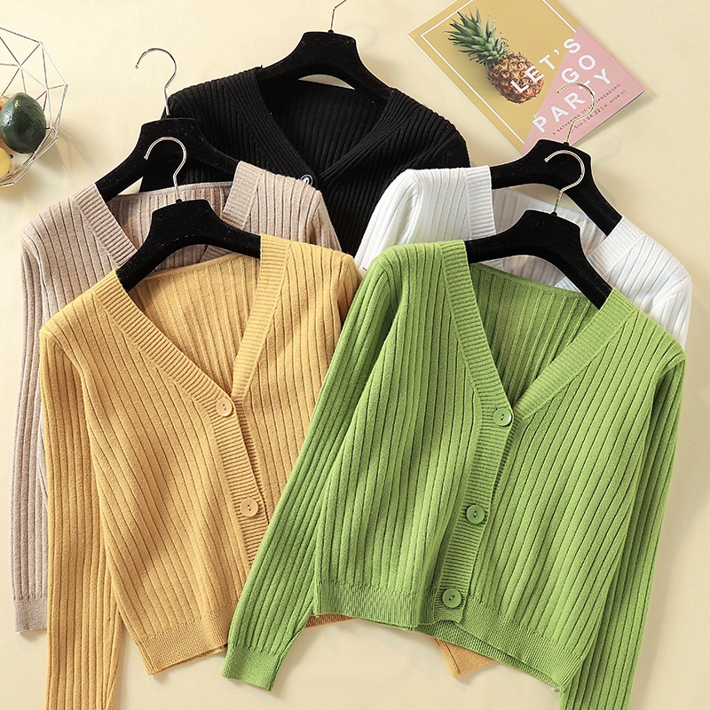 Áo Khoác Cardigan Tay Dài Chất Vải Mỏng Thoải Mái Cho Nữ