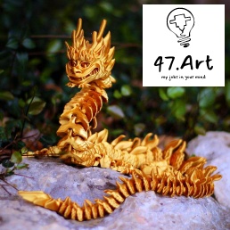 Mô hình Rồng Châu Á  Mô hình rồng in 3D, rồng bể cá, khớp nối, Đứng khoe dáng