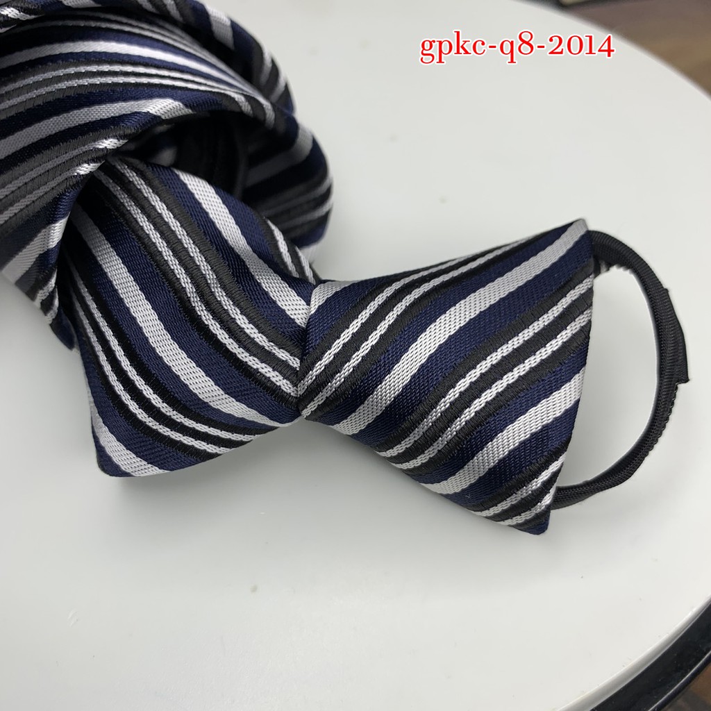 Cavat nam 8cm 3 lớp silk hàng thắt sẵn có dây kéo Giangpkc mẫu mới 2020 q8-2014