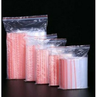 Túi Zip Zipper Chỉ Đỏ dùng đựng thực phẩm - Túi trữ sữa - 7x10cm, 10x15cm, 25x35cm