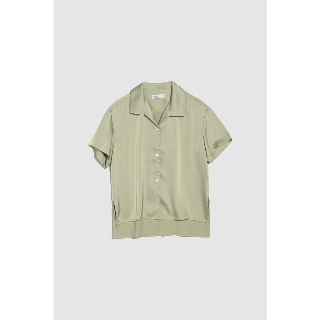 Áo Sơ Mi Nữ Tay Ngắn Cổ Bẻ Satin Form Regular - Routine 10S21SHSW007