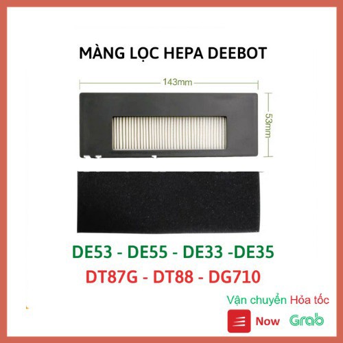 Màng lọc hepa robot hút bụi Ecovacs Deebot DE35 , DE33 , DE55 , DE53 , DG711 , DG710  DG716 , DT88 , DM65 , DC68