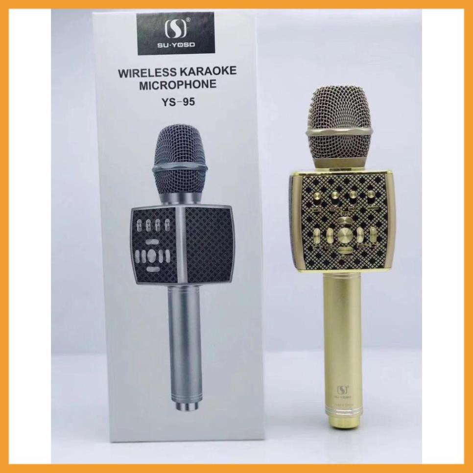 [ GIÁ GỐC ] Mic không dây Karaoke Bluetooth  YS-95 Tích Hợp Loa Bass Không Dây Dùng Hát Tại Nhà Hoặc Livetream