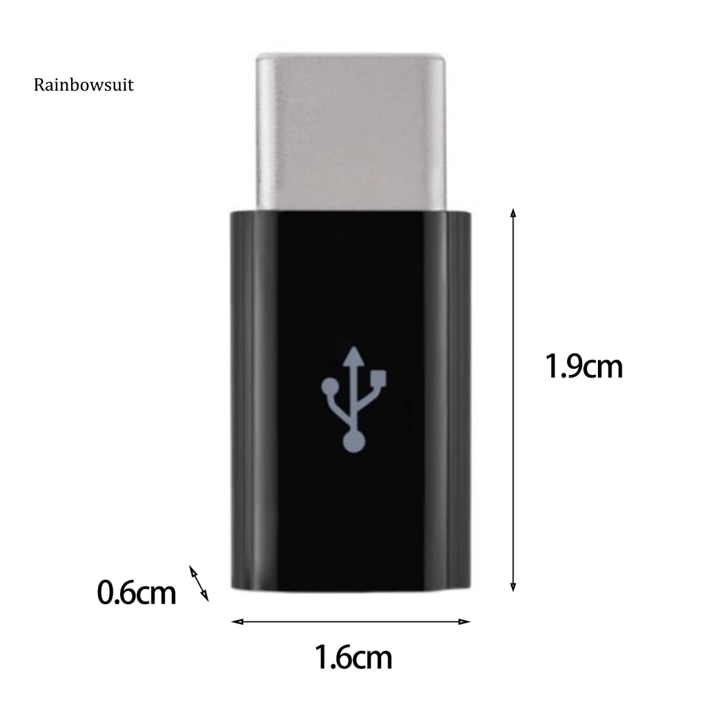 Dây Cáp Chuyển Đổi Dữ Liệu V8 Micro USB Female Sang USB 3.1 Type-C Male USB-C Tốc Độ Cao