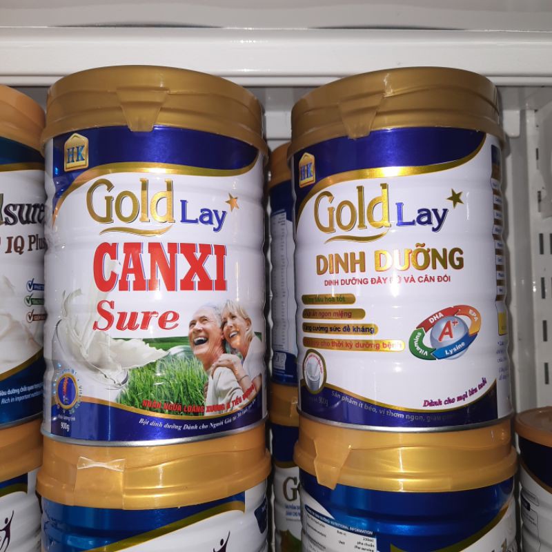 combo 1 lon sữa Goldlay canxi 900g + 1 goldlay dinh dưỡng 900g