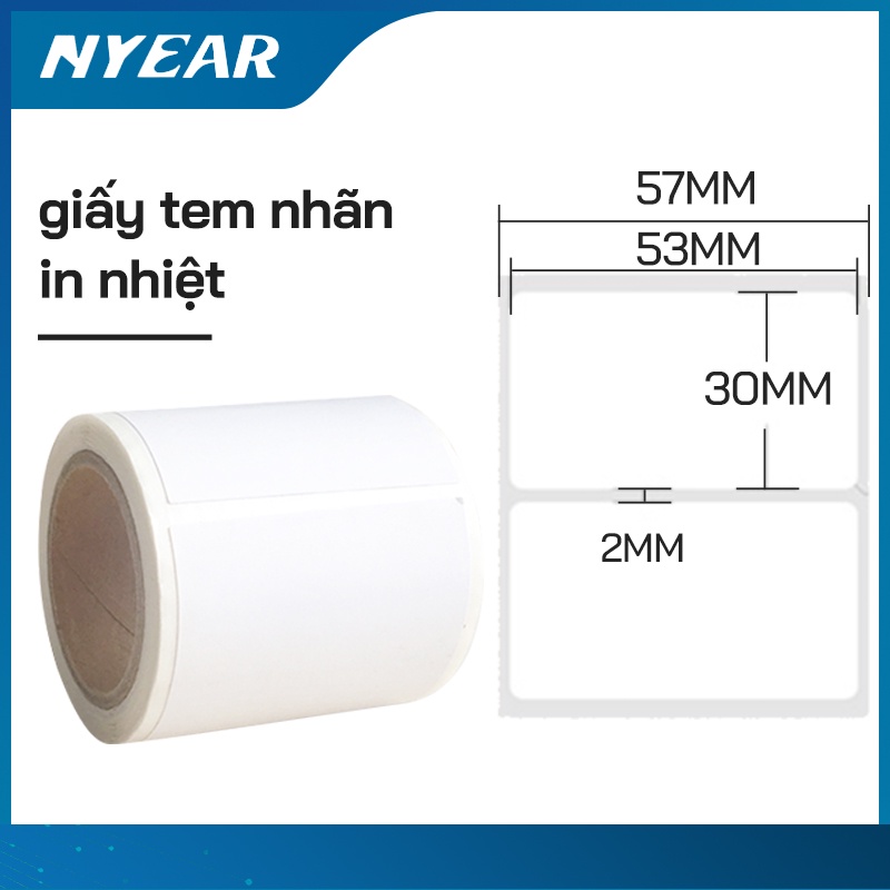 Giấy Dán Nhãn Nhiệt NYEAR, Giấy In Không Mực Tự Dính, Cho Siêu Thị Cửa Hàng Tại Nhà, Thông Số Kỹ Thuật Là 57 * 30mm / 40 * 70mm / 40 * 30mm