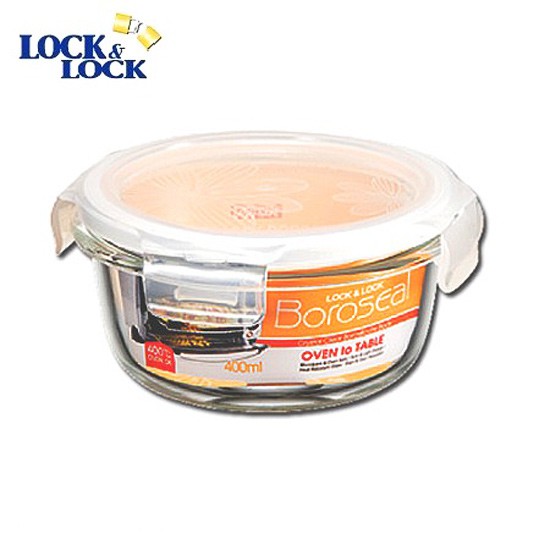 Hộp thủy tinh hình tròn Lock&Lock LLG822 400ml (12x6,5cm)