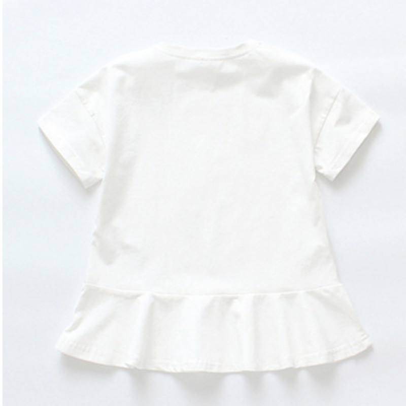 Đầm cotton ngắn tay in họa tiết con vật đáng yêu dành cho bé gái