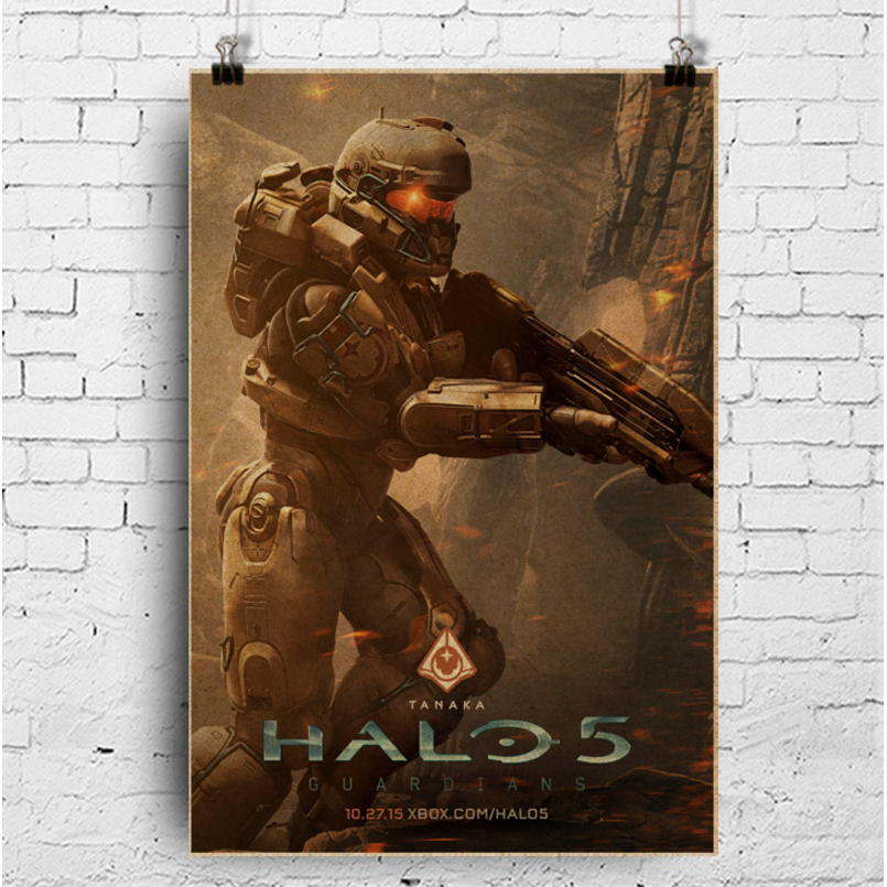 1 Poster Game Halo 5: Guardians Master Chief Trang Trí Tường