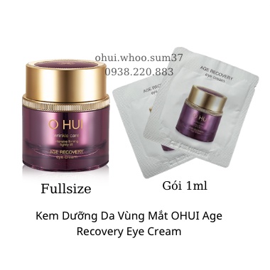Gói kem mắt Ohui Age Recovery 1ml_ohui tím mờ nếp nhăn sâu