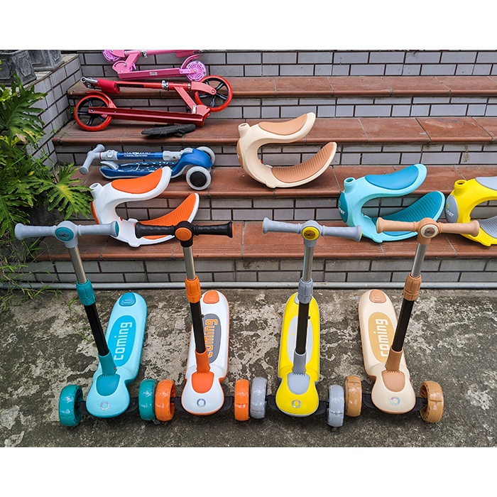 Xe trượt scooter đa năng kết hợp chòi chân và bập bênh Broller BABY PLAZA S790