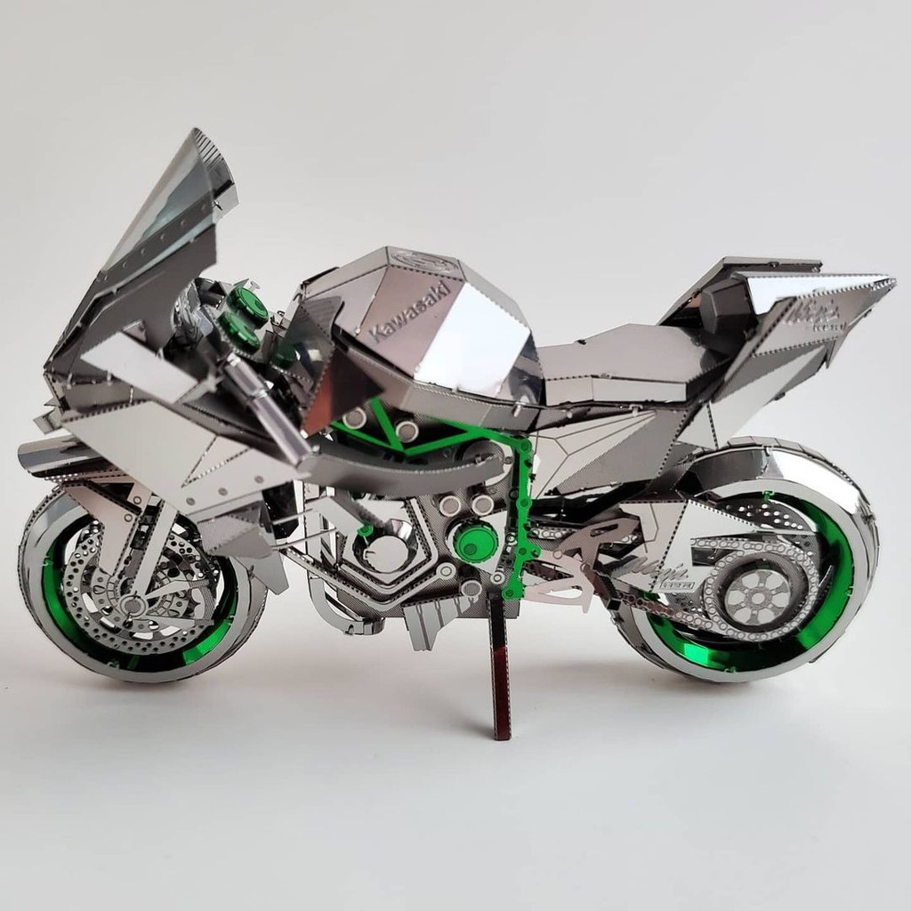 Mô Hình Lắp Ráp 3D Kim Loại Mô Tô Phân Khối Lớn Kawasaki H2R