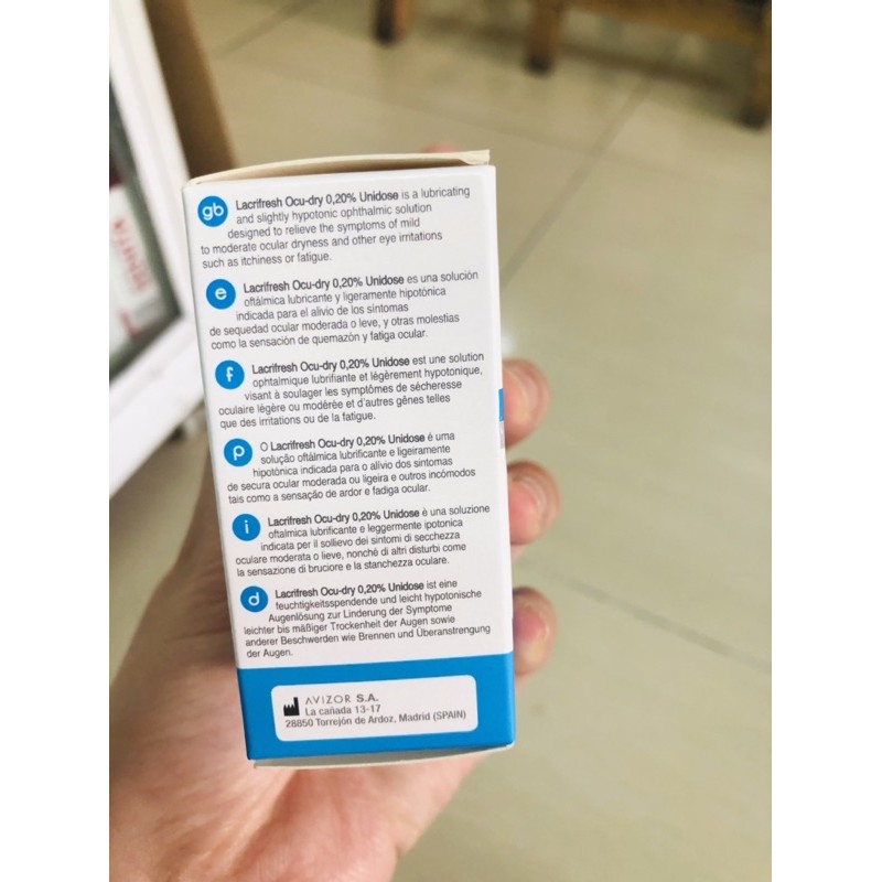 Dung dịch nhỏ mắt AVIZOR LACRIFRESH OCU-DRY 0.20% UNIDOSE | BigBuy360 - bigbuy360.vn