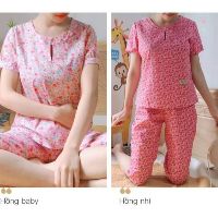 (Freeship99k) Bộ mặc nhà vải kate Hàn