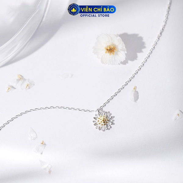 Dây chuyền bạc nữ hoa cúc Họa Mi chất liệu bạc 925 thời trang phụ kiện trang sức nữ Viễn Chí Bảo D400219X