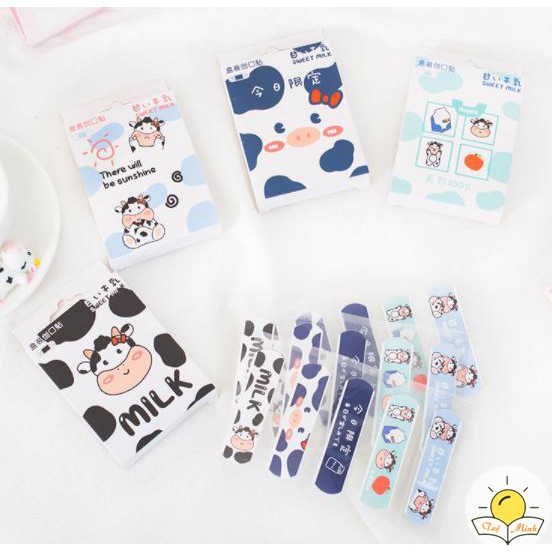 Set 5 Urgo dễ thương - Băng dán cá nhân hình bò sữa cute Tuệ Minh