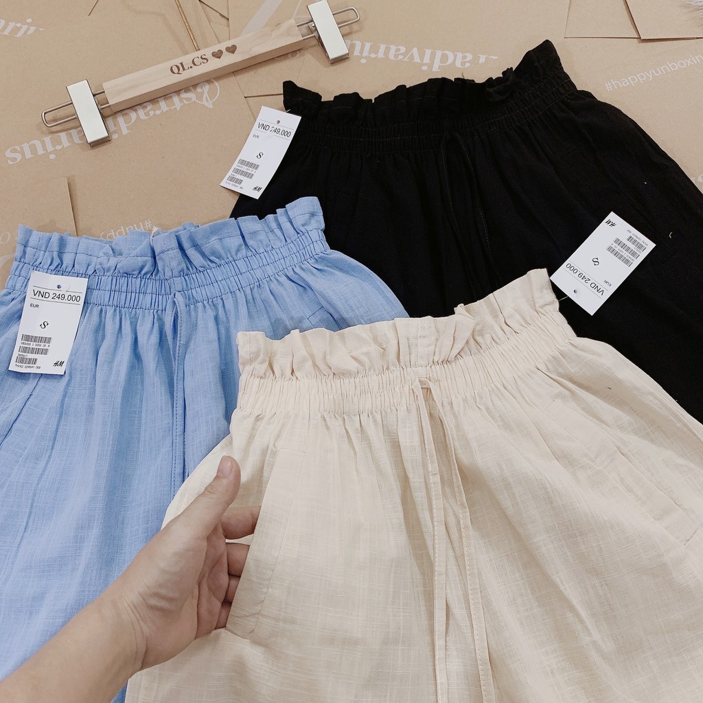 QSN15 - SET 3 QUẦN ĐŨI CỘC LINEN XANH BE ĐEN NỮ | BigBuy360 - bigbuy360.vn
