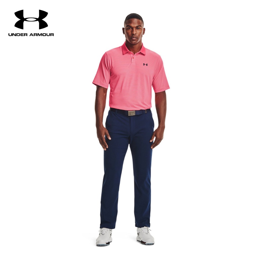 Áo polo tay ngắn golf nam Under Armour Performance Stripe - 1361823-683