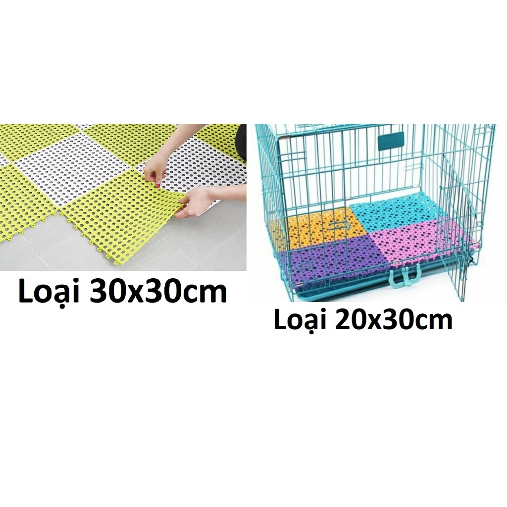 [Mã PET50 giảm 10% - tối đa 50K đơn 250K] (2 loại)- Lót sàn chuồng chống lọt chân- Miếng nhựa lót chuồng chó, lót sàn xe