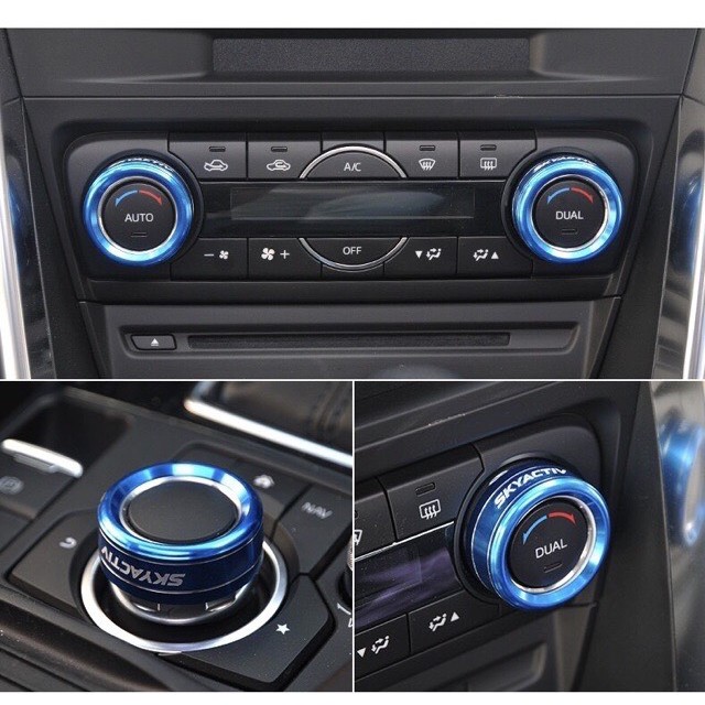 Ốp Núm Điều Khiển Xe Mazda 3, 6, CX5, CX8