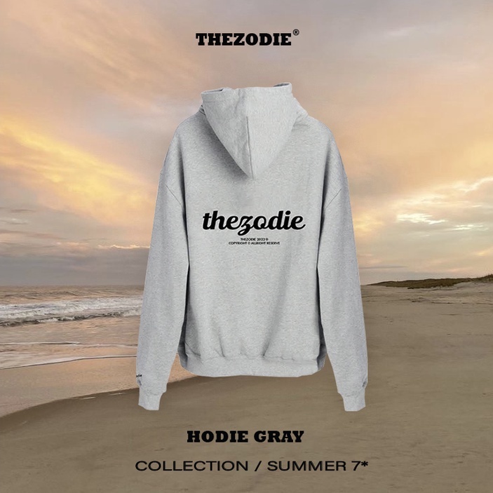 áo hodie THEZODIE / Papper gray vải phù hợp mùa hè