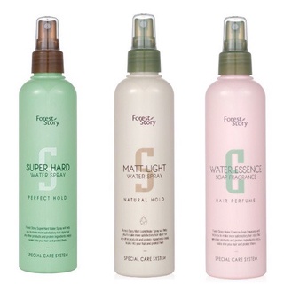 Keo xịt dưỡng và tạo kiểu cho tóc uốn Welcos forest story super hard water spray 252ml