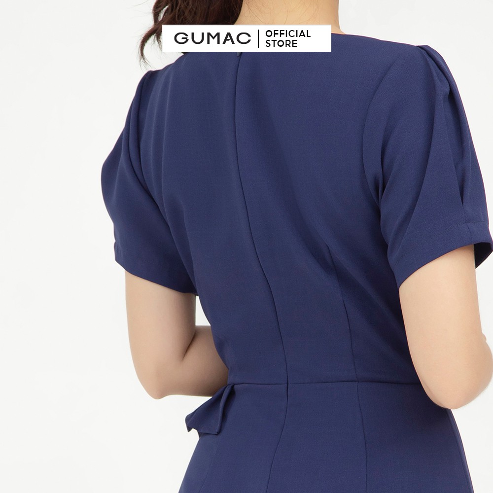 [Mã MABR07062 giảm 8% tối đa 50K đơn từ 249K] Đầm ôm nữ phối bèo GUMAC thiết kế quyến rũ màu đỏ DB5108 | BigBuy360 - bigbuy360.vn