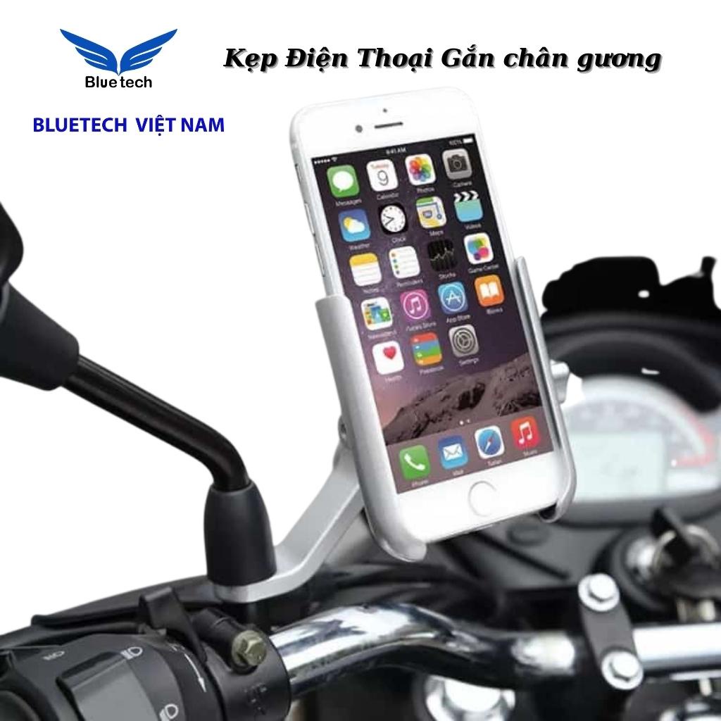 Kẹp điện thoại xe máy C2, giá đỡ điện thoại xe máy chắc chắn, chất liệu hợp kim sơn tĩnh điện chống cướp giật an toàn