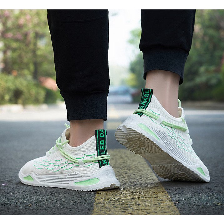 Giày nam sneaker thể thao sport vảy cá vải thoáng khí (Có 2 Màu)