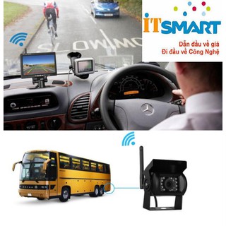 EuroQuality Camera lùi không dây kèm màn hình 7 inch, có hồng ngoại sử dụng ban đêm 12v-24v (ô tô, xe tải) Giá sock !!