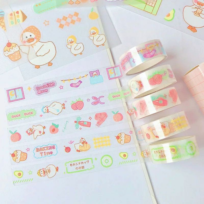 Băng Dính Dán Băng Keo Dán Washi Sticker Cute Trang Trí 2m Cho Bạn Gái Bé Gái