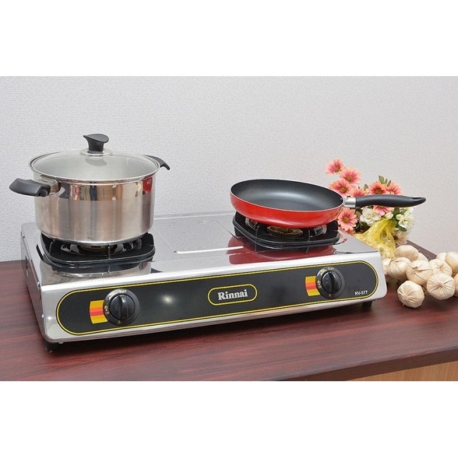Bếp gas đôi Rinnai RV-577 (BK) (Bạc)