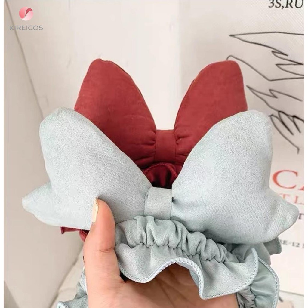 FREESHIP TOÀN QUỐC 50K – Băng Đô Turban Trang Điểm Nơ Lớn Ren Thun Co Dãn 6 Màu