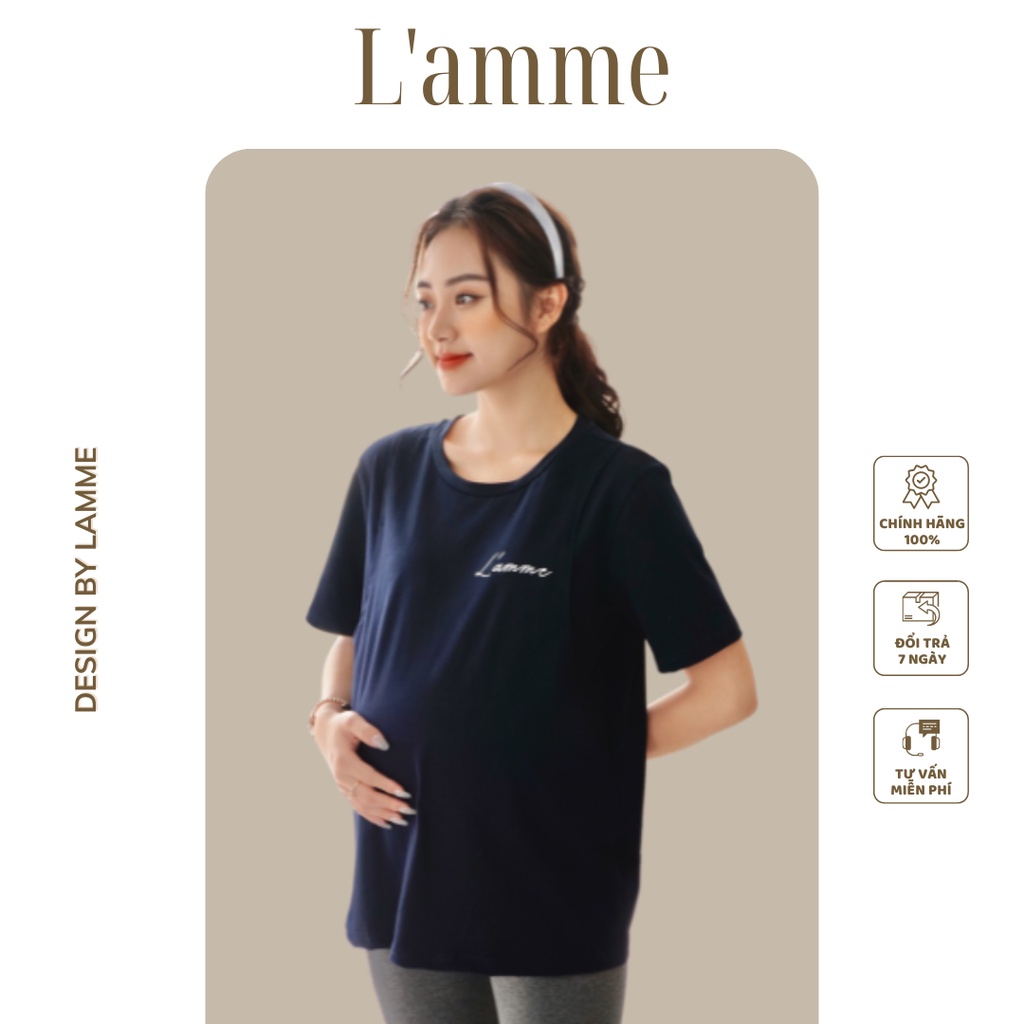 Áo phông trơn bầu và sau sinh, tiện lợi dễ dàng cho bé tuti thiết kế bởi LAMME