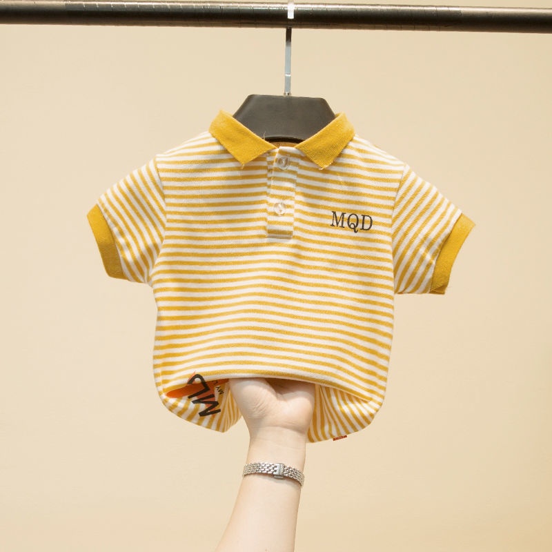 Áo Thun polo Cotton Tay Ngắn Phong Cách Hàn Quốc Cho Bé Trai