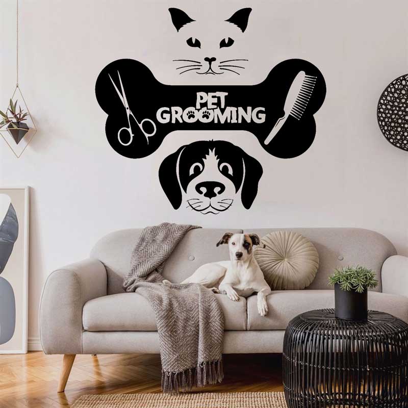 Miếng Dán Tường / Kính Cửa Sổ / Cửa Hàng / Thú Cưng Hình Chó Mèo Dễ Thương Trang Trí
