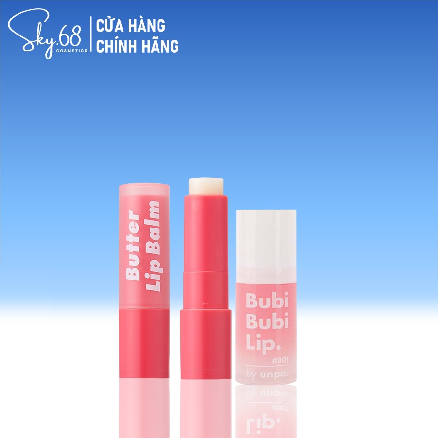 Combo 2 Sản Phẩm Dưỡng Môi Unpa Bubi Bubi Bubble Lip (TTBC Môi 10ml - Son Dưỡng Môi 3.8g)