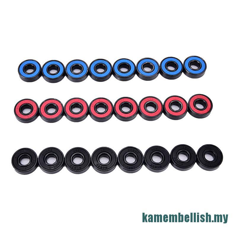 Set 8 Vòng Bi 608rs Bằng Thép Cho Ván Trượt