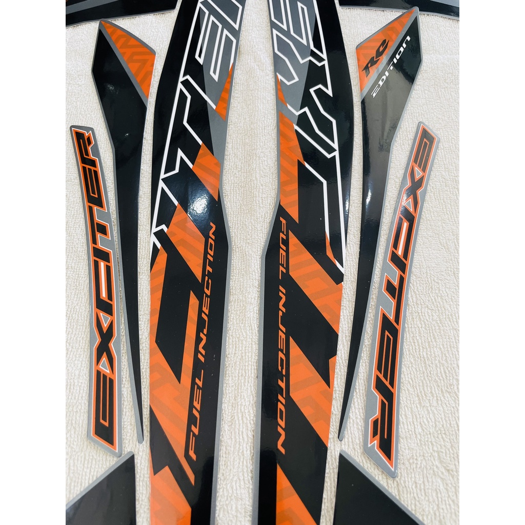 Bộ tem 3 lớp decal dán xe máy Yamaha Exciter 150 đời 2020 2021 màu xám cam zin thái siêu đẹp