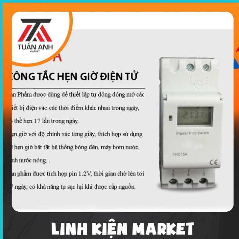 Công tắc hẹn giờ theo thời gian thực THC15A