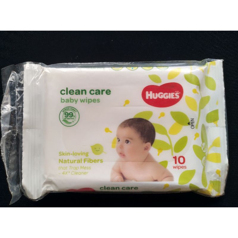 KHĂN ƯỚT EM BÉ HUGGIES 10 tờ/gói (Hàng quà tặng)