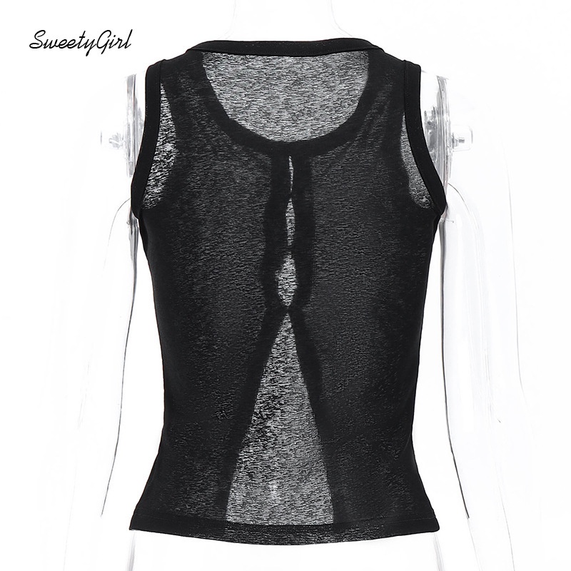 Áo Thun Không Tay Cổ Tròn Màu Trơn Thời Trang 2022 Y2k Quyến Rũ Cho Nữ