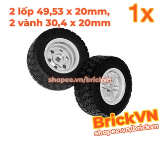 2 Bánh Xe LEGO Technic 49,53 x 20mm (2 Lốp & 2 Mâm) ID 15413 56145