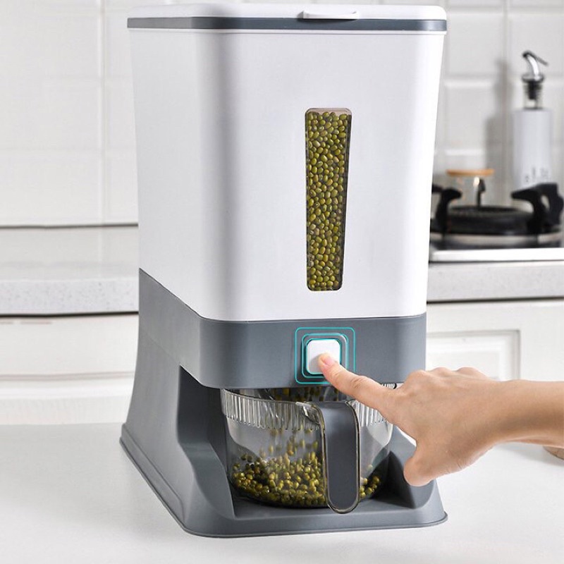 Thùng đựng gạo ngũ cốc Gia đình thông minh Doron dung tích 12kg - Nắp nhựa kháng khuẩn cao cấp