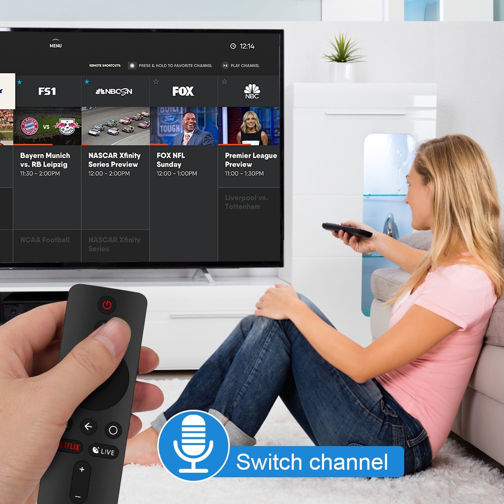 Điều Khiển Từ Xa Bằng Giọng Nói Bluetooth XMRM-006 Cho Xiaomi MI Box S 4K MDZ-22-AB Android Và Phụ Kiện