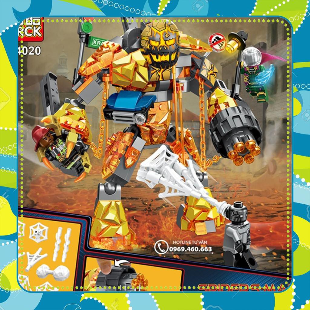 [Đồ Chơi Giá Rẻ] Bộ Lego Xếp Hình Ninjago Người Nhện VS Robot Hoả Thần 322 Chi Tiết